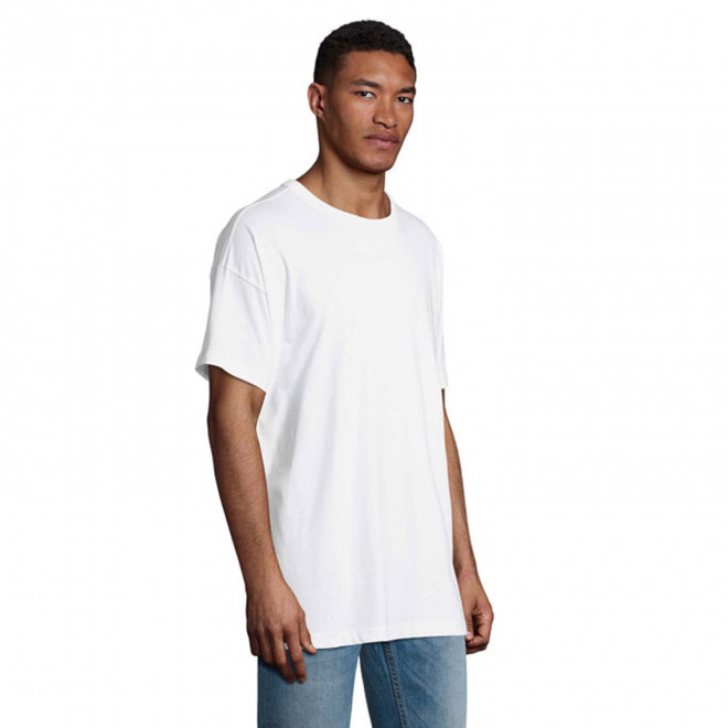 TEE SHIRTPERSONNALISABLE OVERSIZE BLANC HOMME 'BOXY'