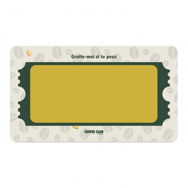 TICKET A GRATTER PERSONNALISABLE 'GRATIX' 8.5X5.4CM