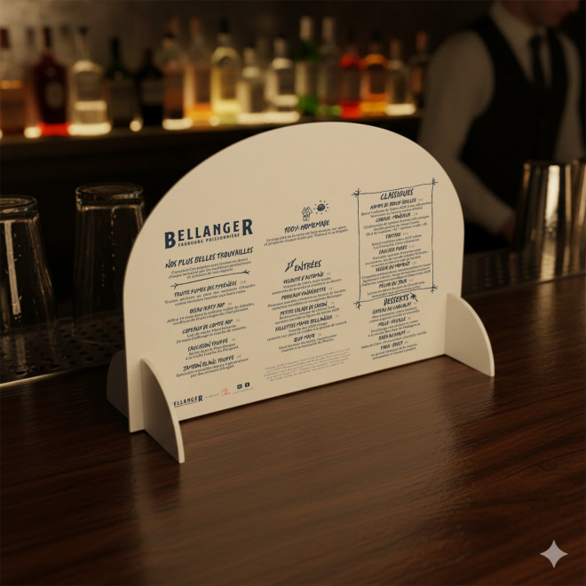 CHEVALET RIGIDE PERSONNALISABLE 'INFO ROND'