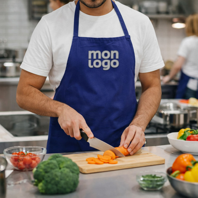 TABLIER SANS POCHE PERSONNALISE 'CUISTO RECYCLE'