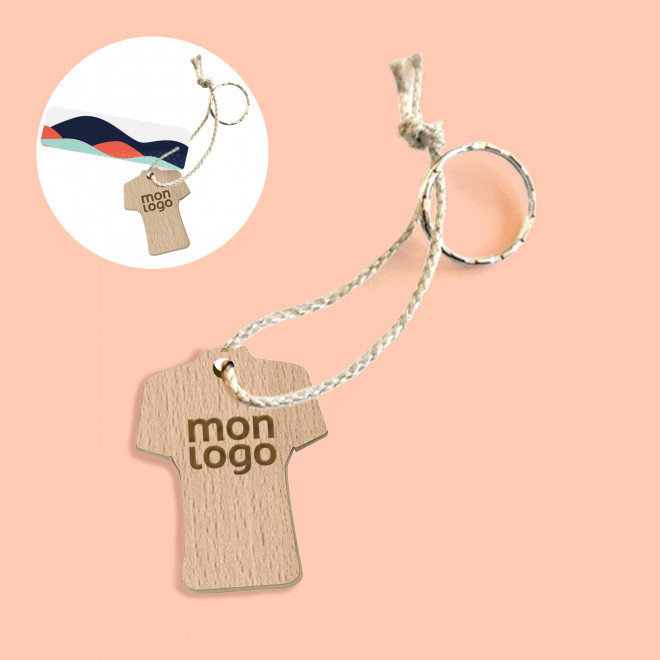 PORTE CLES ENGAGE EN BOIS PERSONNALISABLE 'SESAME'