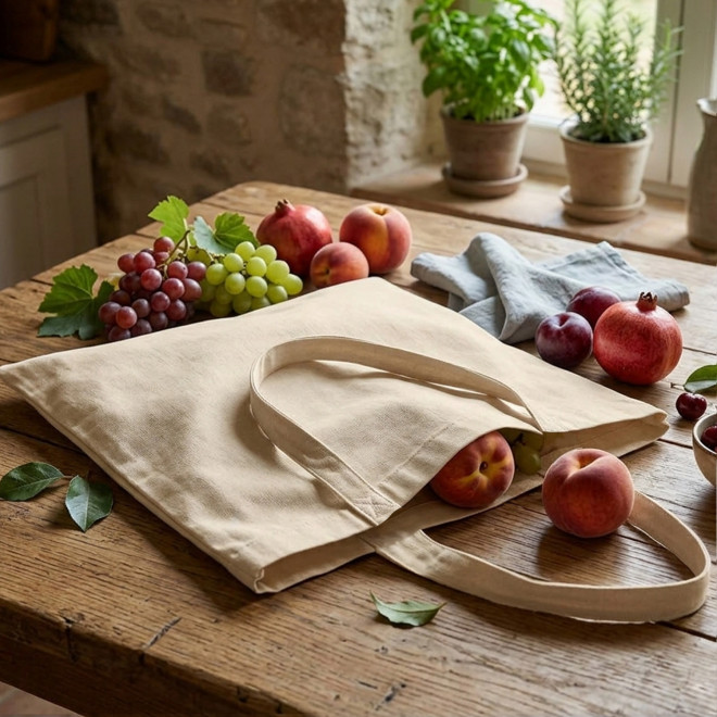 TOTE BAG EN VELOURS COTELE PERSONNALISE 'MOMAX'