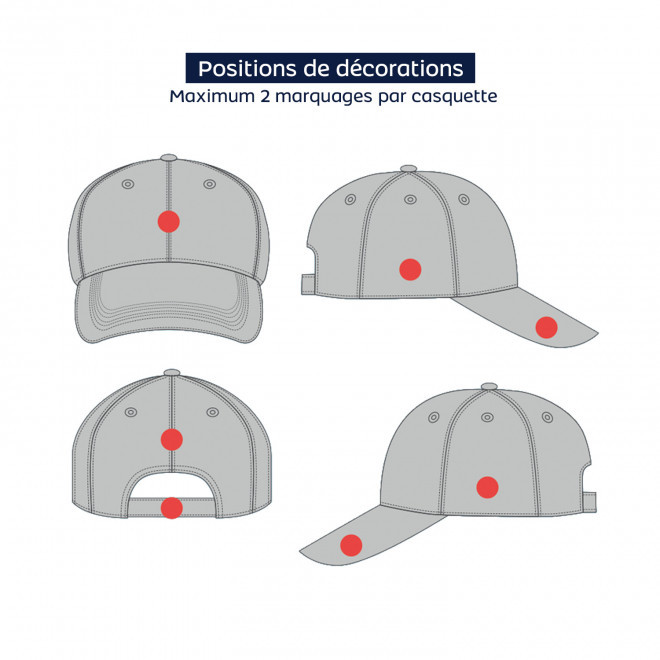 CASQUETTE PERSONNALISABLE SUR MESURE ATLANTIS 5P '1001'