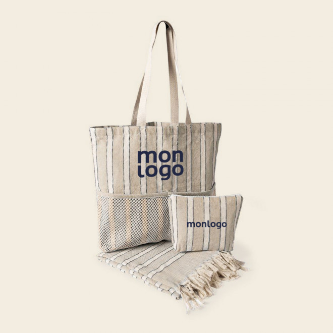 SET DE PLAGE FOUTA SAC PERSONNALISABLE 'SUNLIGHT'
