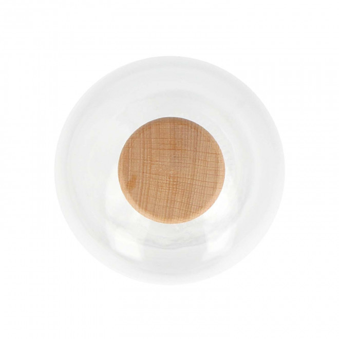 CARAFE PUBLICITAIRE EN VERRE BOUCHON BOIS 750ML 'POUPOI'
