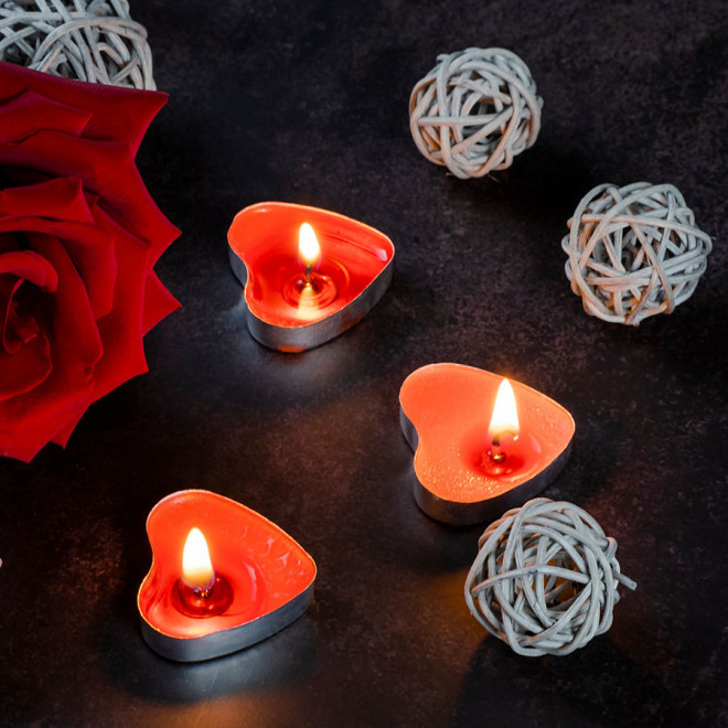 BOUGIE PROMOTIONNELLE 'COEUR' PARFUM VANILLE