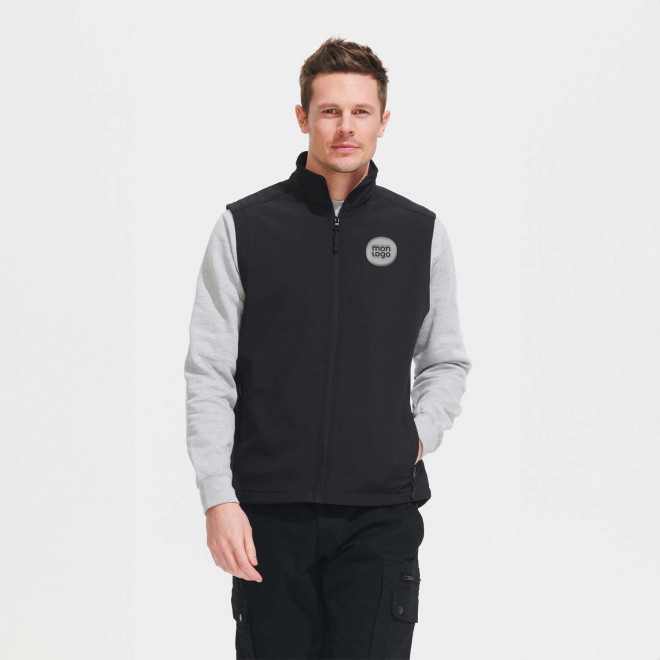 BODYWARMER SOFTSHELL HOMME PERSONNALISABLE 'RACE BW'