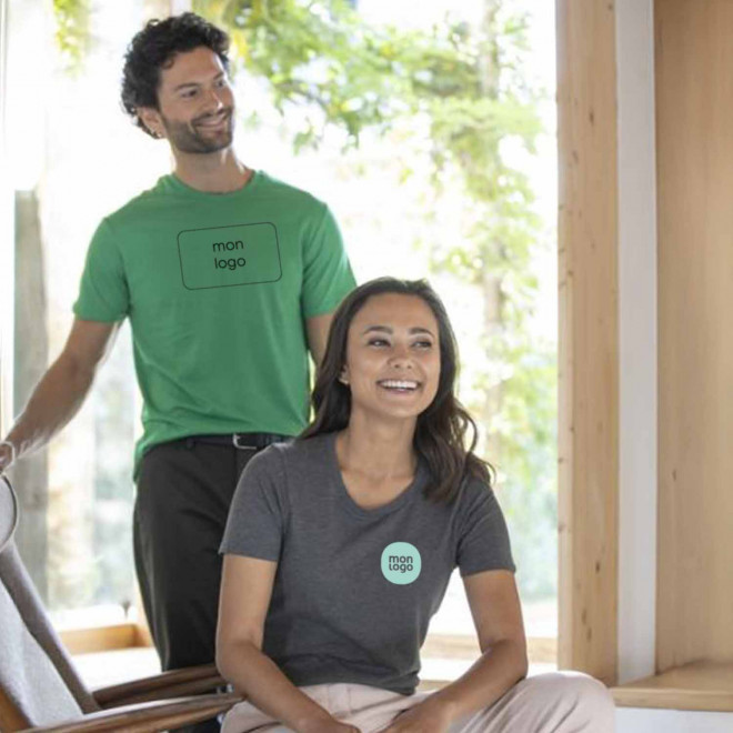 TEE SHIRT PUBLICITAIRE MIXTE COULEUR 'MARTI' FABRICATION RAPIDE 4 JOURS