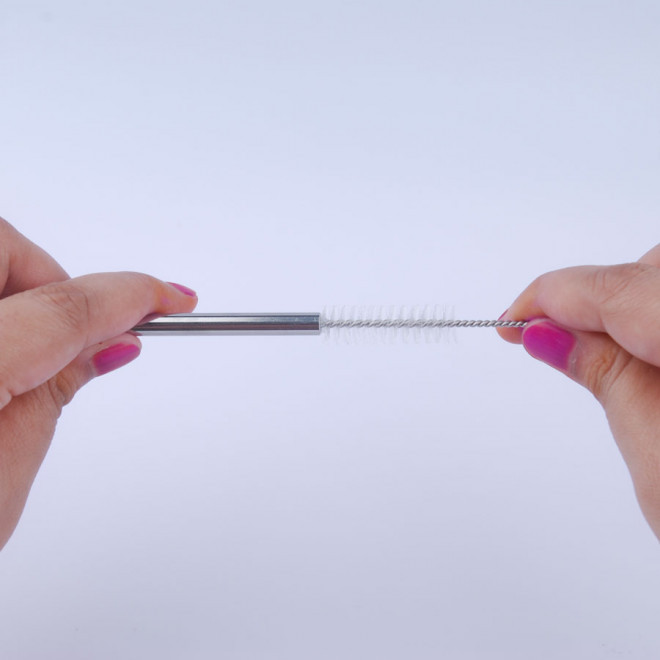 PAILLE RÉUTILISABLE PUBLICITAIRE RÉTRACTABLE EN MÉTAL 'JILUS'