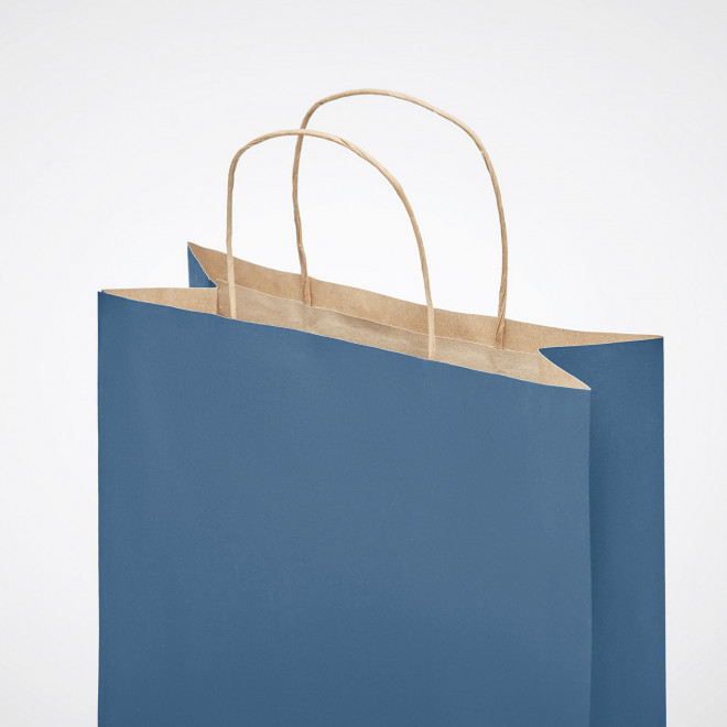 SAC PAPIER KRAFT PROMOTIONNEL ANSES TORSADEES 'HONDURO' 25X32X11 CM 90 GR/M²
