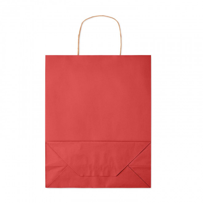 SAC PAPIER KRAFT PUBLICITAIRE ANSES TORSADEES 'HONDURO' 32X40X12 CM 90 GR/M²