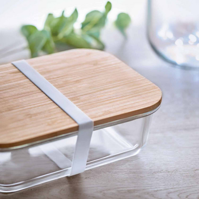 LUNCH BOX PERSONNALISÉE EN VERRE ET BAMBOU 'BUCATI GLASS'