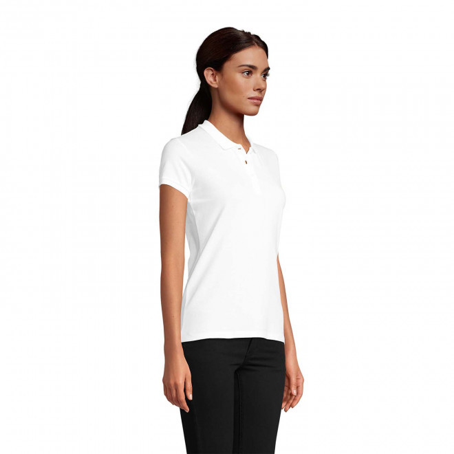 POLO PUBLICITAIRE FEMME BIO 'PLANET' BLANC 170 GR/M²