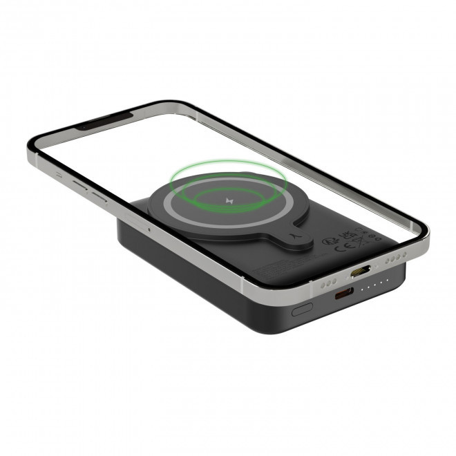 BATTERIE DE SECOURS PUBLICITAIRE AVEC CHARGEUR INDUCTION 10 000 MAH AKASHI® 'GOMER'