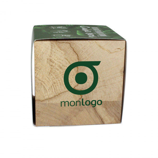CUBE EN BOIS À GRAINES PERSONNALISÉ 'EPIA'