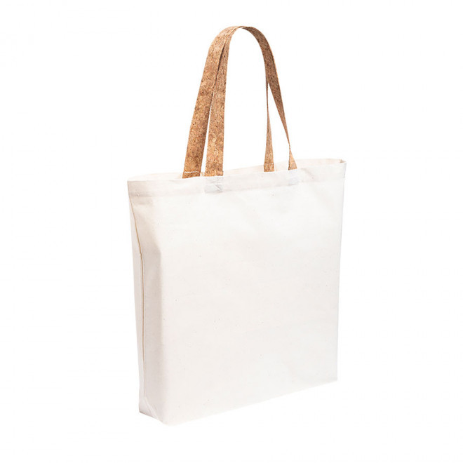 SAC SHOPPING PUBLICITAIRE EN COTON ET ANSES LONGUES EN LIÈGE 'EULALIA' 180 GR/M²