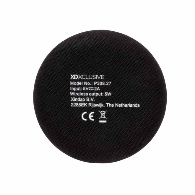 CHARGEUR À INDUCTION PUBLICITAIRE 5W EN CHANVRE ET BAMBOU 'OSORNO'