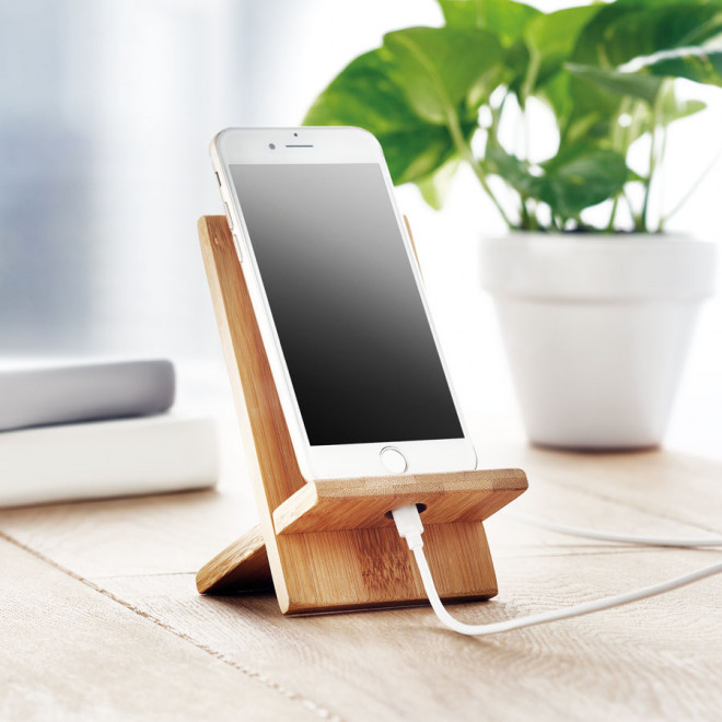 SUPPORT DE TÉLÉPHONE PUBLICITAIRE EN BAMBOU 'RAPHY'