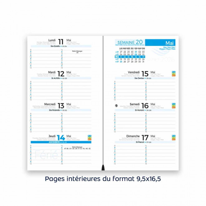 AGENDA 20x27 PERSONNALISABLE 'BUCKINGHAM'