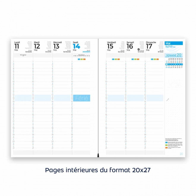 AGENDA 20x27 PERSONNALISABLE 'BUCKINGHAM'