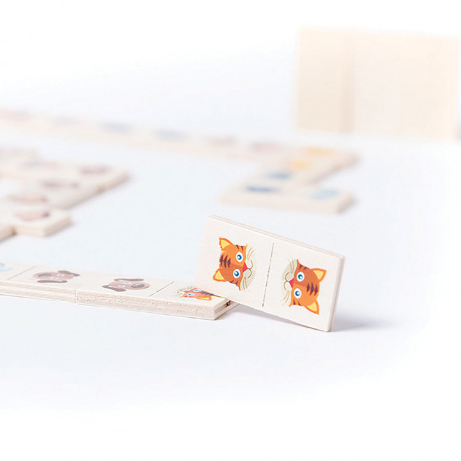 JEU DE DOMINO PERSONNALISÉ EN BOIS 'ANIMALY'