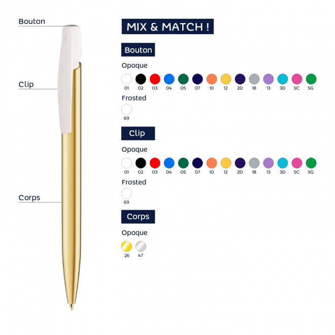 STYLO BIC® PERSONNALISÉ MIX & MATCH 'MEDIA CLIC SHINE'