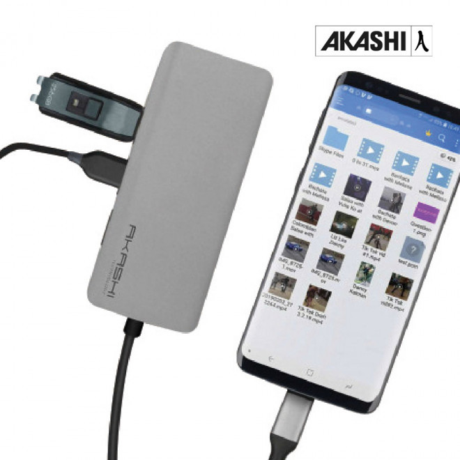 HUB PERSONNALISABLE 7 EN 1 AKASHI® 'CROSBI'