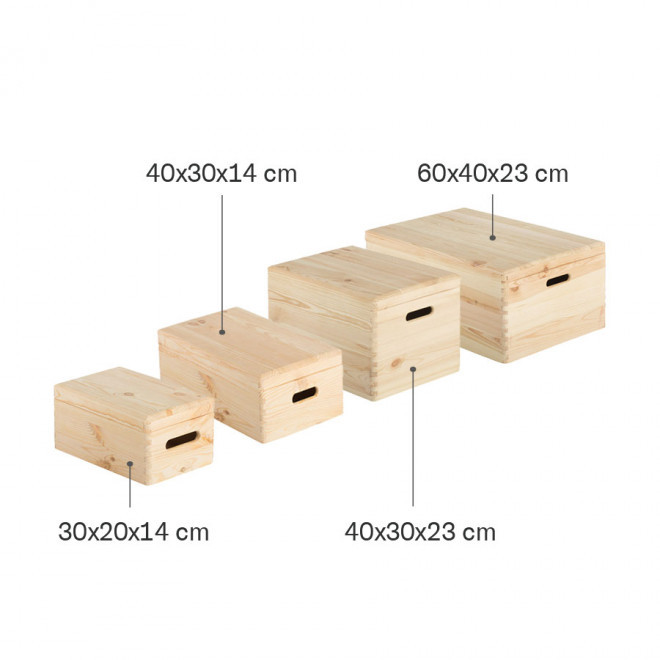 CAISSE EN BOIS PERSONNALISABLE AVEC COUVERCLE 'KATAKO'