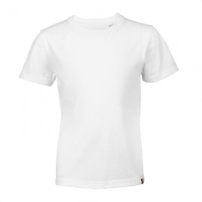 TEE SHIRT PERSONNALISÉ BLANC ENFANT MADE IN FRANCE BIO 'LOU'