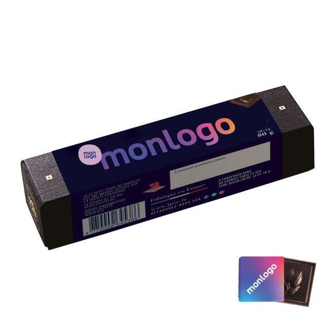 COFFRET PERSONNALISÉ DE 20 CARRÉS DE CHOCOLAT LPCC® 'DELICATESSE'