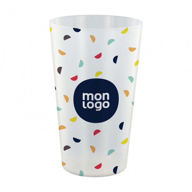 GOBELET MIF RÉUTILISABLE PERSONNALISÉ 30CL 'CUPY QUADRI BORD A BORD' 