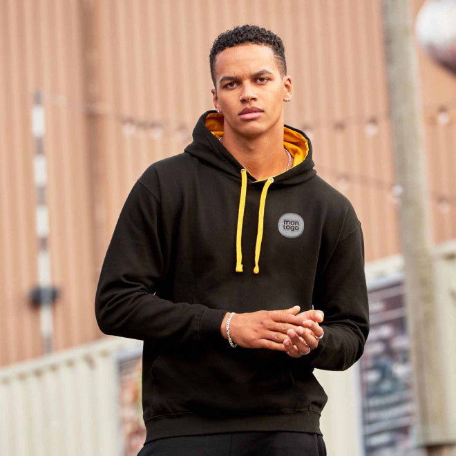 SWEAT SHIRT A CAPUCHE MIXTE PERSONNALISÉ JUST HOODS® 'VARSITO' 