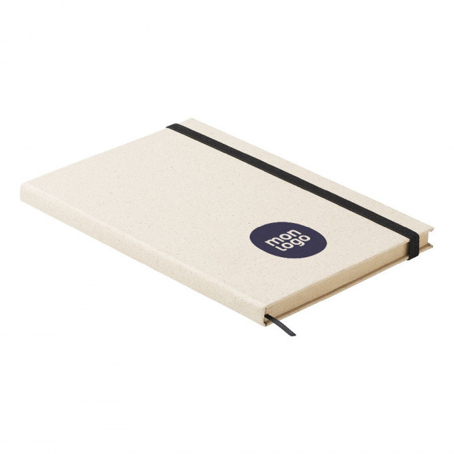 CARNET PERSONNALISÉ A5 PAPIER D'HERBE 'TRAVA' 