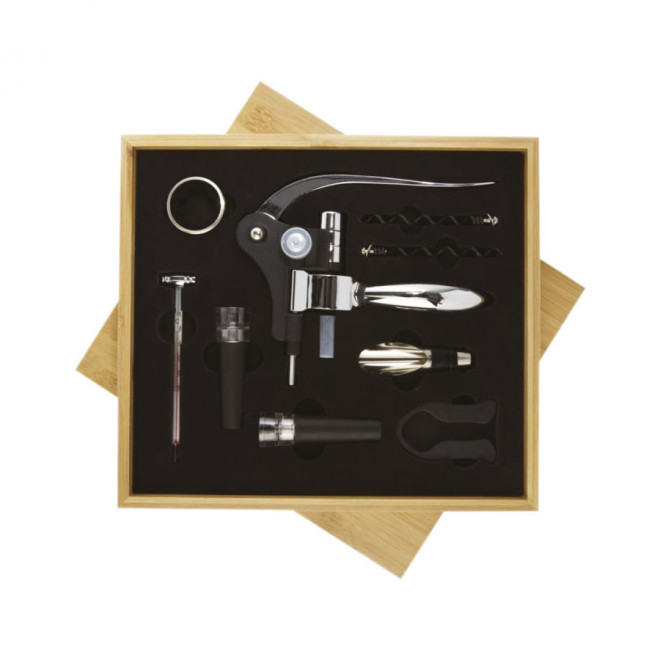 COFFRET À VIN PERSONNALISÉ 9 PIÈCES 'CAJA'