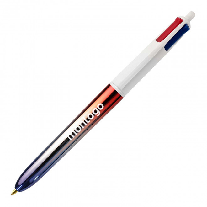 EXPRESS 72H   STYLO BIC 4 COULEURS PUBLICITAIRE GRADIENT 'FLAG'
