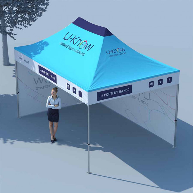 TENTE PERSONNALISÉE PLIANTE 4,5X3M 'TELLTA'