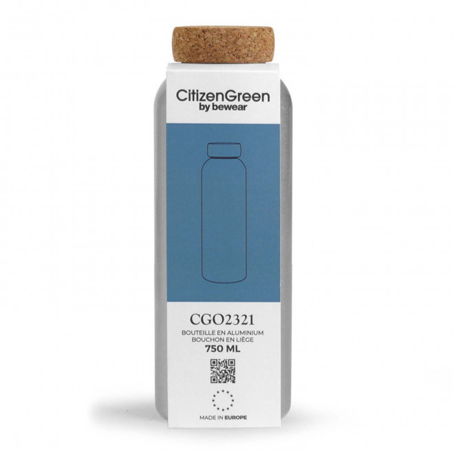 BOUTEILLE PERSONNALISABLE EN ALUMINIUM 750 ML 'BOUTU'