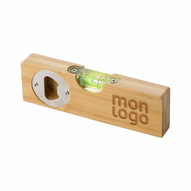 RAPIDE 4J   NIVEAU A BULLE DECAPSULEUR PERSONNALISE EN BAMBOU 'SPIRAN'