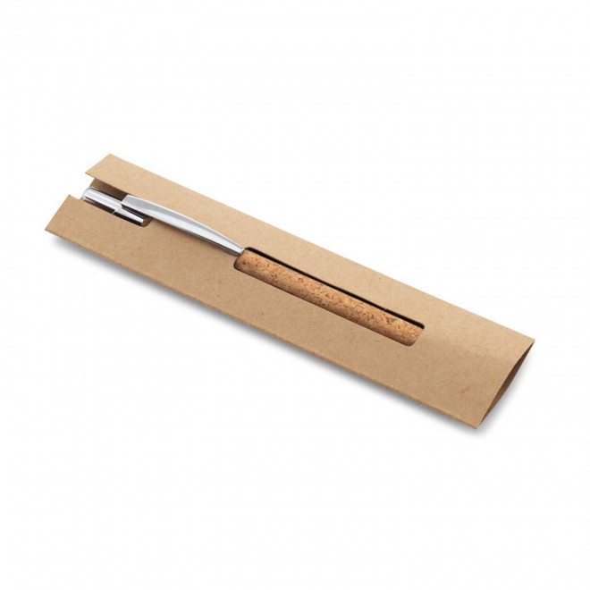 STYLO EN LIEGE PERSONNALISABLE 'NOSTRO METAL'