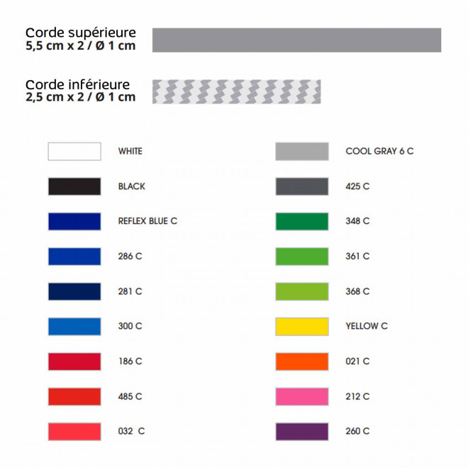 PORTE CLE CORDE DOUBLE PERSONNALISABLE 'KALOU PLUS'