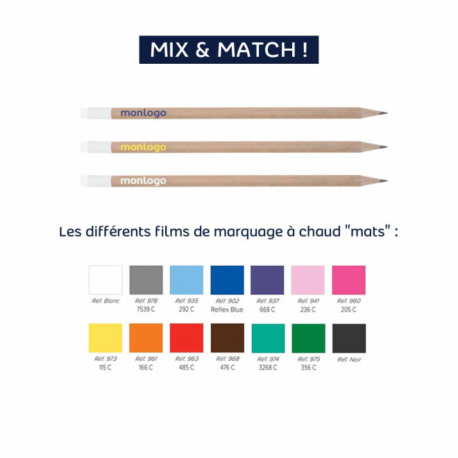 CRAYON PAPIER GOMME PERSONNALISABLE 'ANKA'