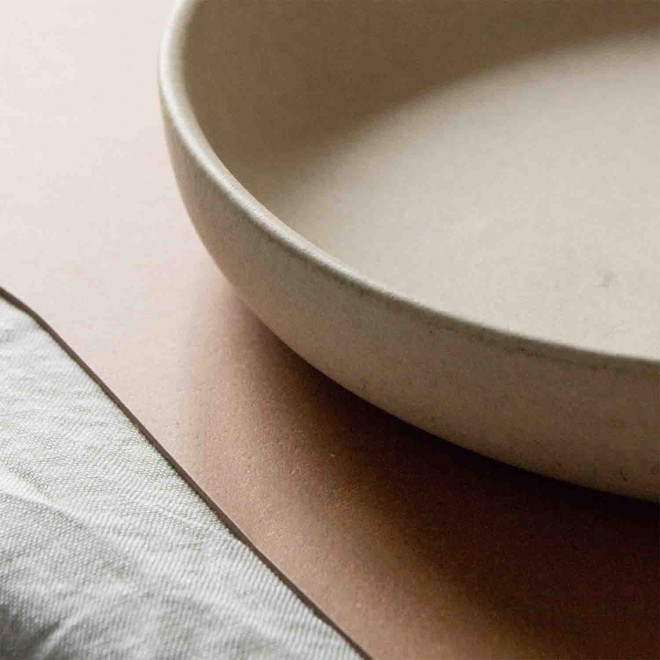 SET DE TABLE PERSONNALISABLE MIF EN CUIR RECYCLE 'MARGAUX'