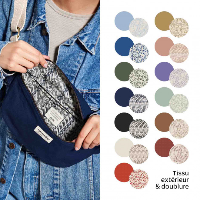 SAC BANANE PERSONNALISABLE EN COTON STUDI BY HINDBAG 'ANTOINE'