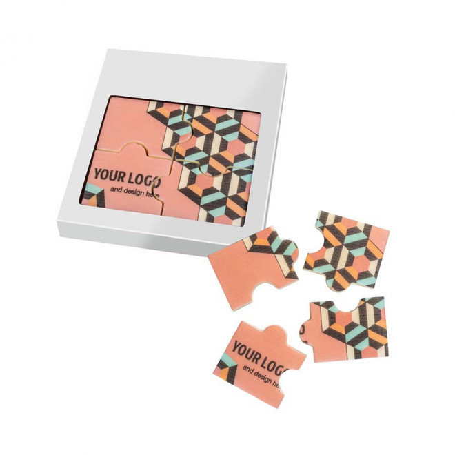 PUZZLE EN CHOCOLAT BLANC 4P PUBLICITAIRE 'CHOKO PUZZLE'