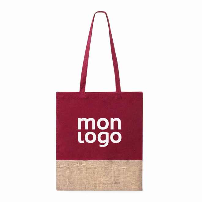 TOTE BAG AVEC JUTE PERSONNALISABLE 'KIRJA'