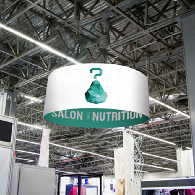 ENSEIGNE PERSONNALISÉE SUSPENDUE CIRCULAIRE 'TRALIN'