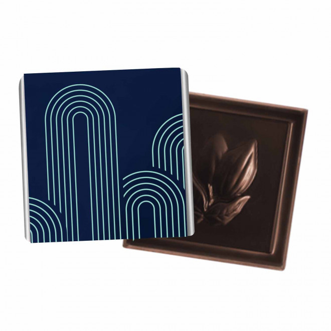 CARRE DE CHOCOLAT 4G 71% BIO PERSONNALISABLE 'CARCHOCO'