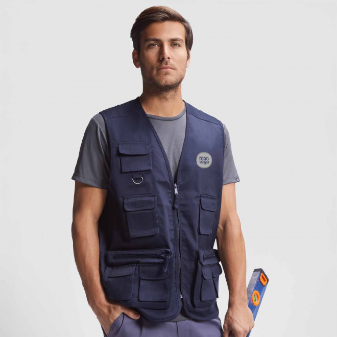 GILET DE TRAVAIL MULTI POCHES PERSONNALISABLE 'VENERA'