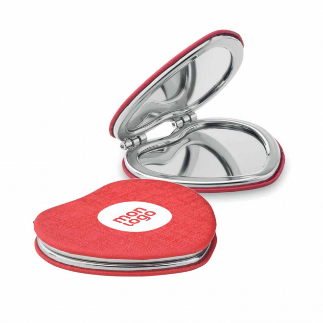 MIROIR COEUR PERSONNALISABLE 'CARMIN'