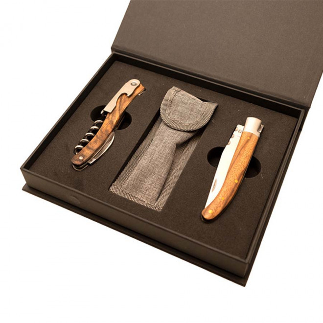 COFFRET PERSONNALISABLE 'COUTEAU ET SOMMELIER'